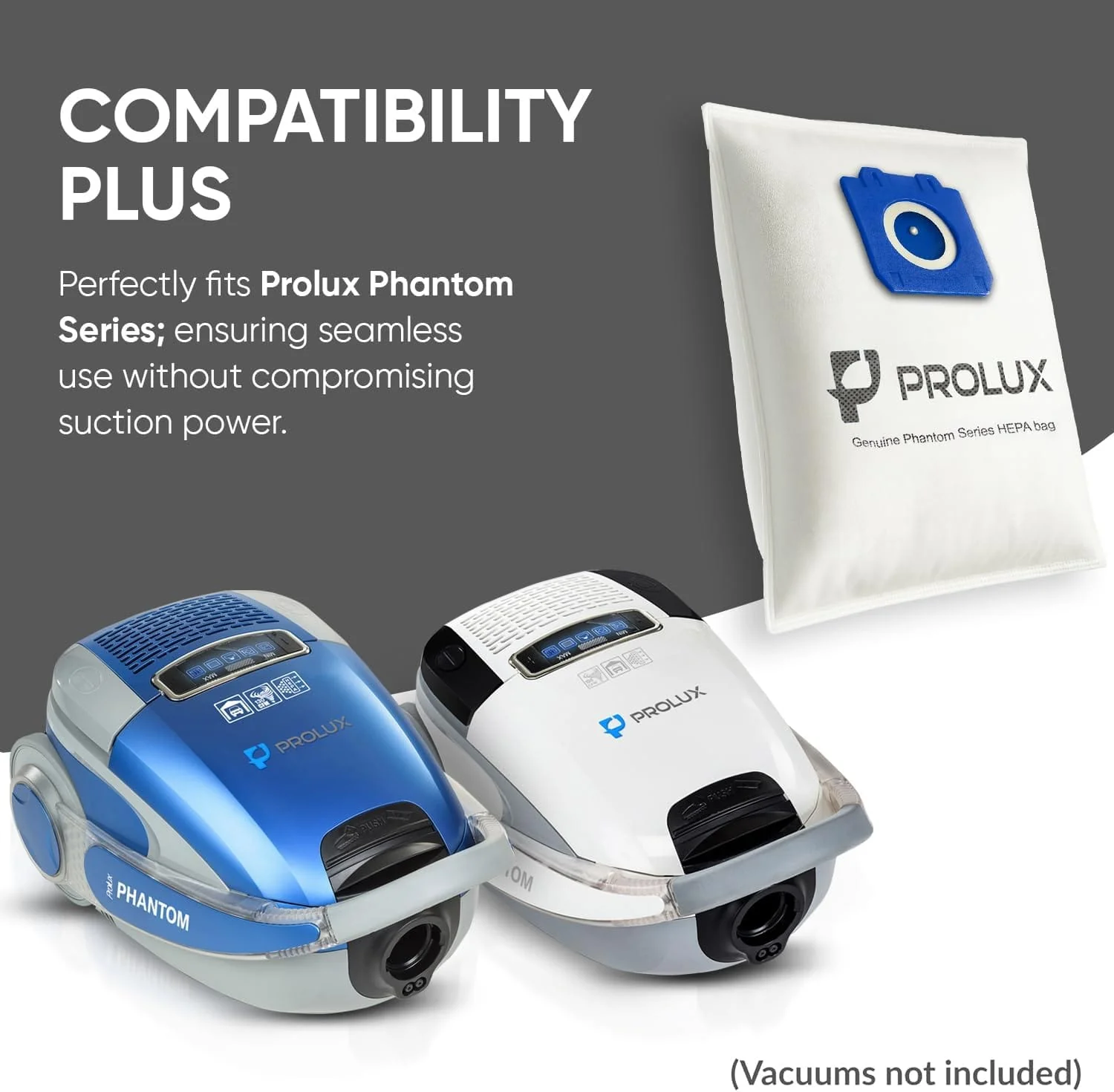 6 Pack of HEPA Bags and 2 Post Filters for the Prolux Phantom and TerraVac Canister Vacuum Cleaners - Image 3
