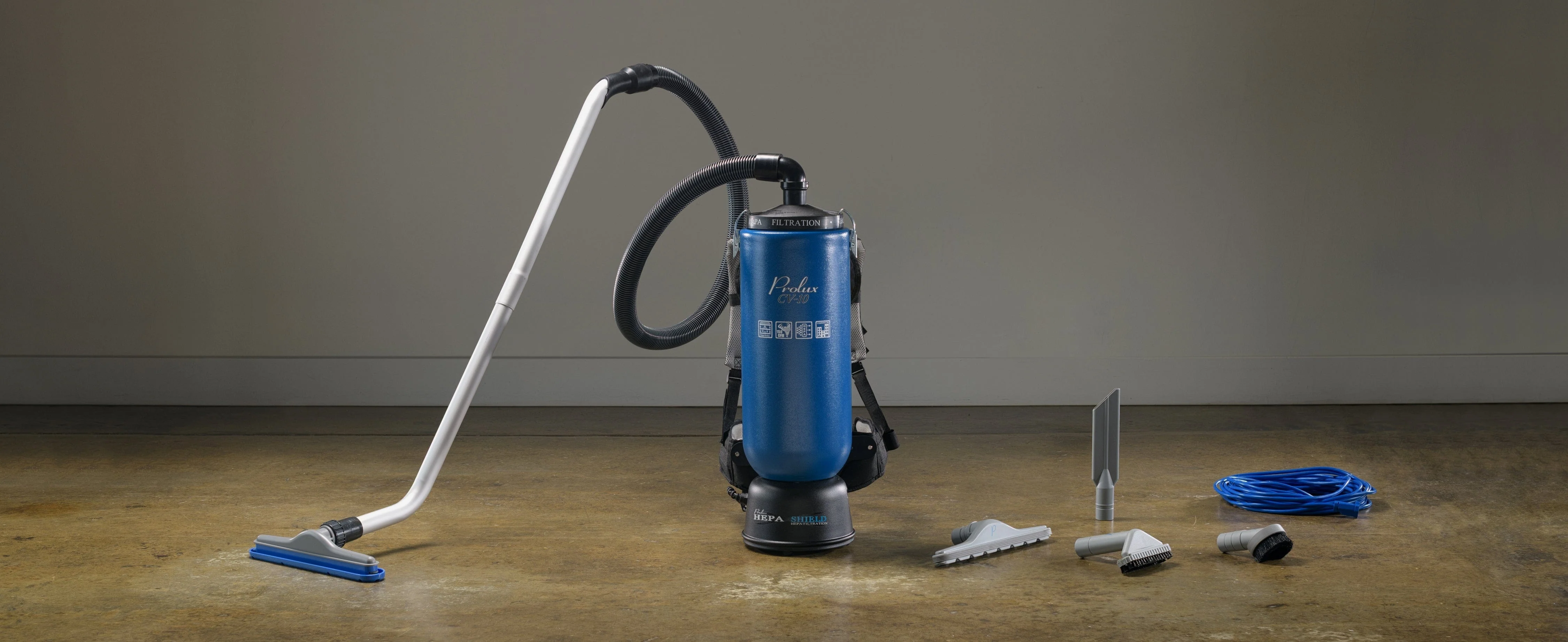 Blue Prolux 10 Quart Commercial Backpack Vacuum with 5 year warranty - Image 10