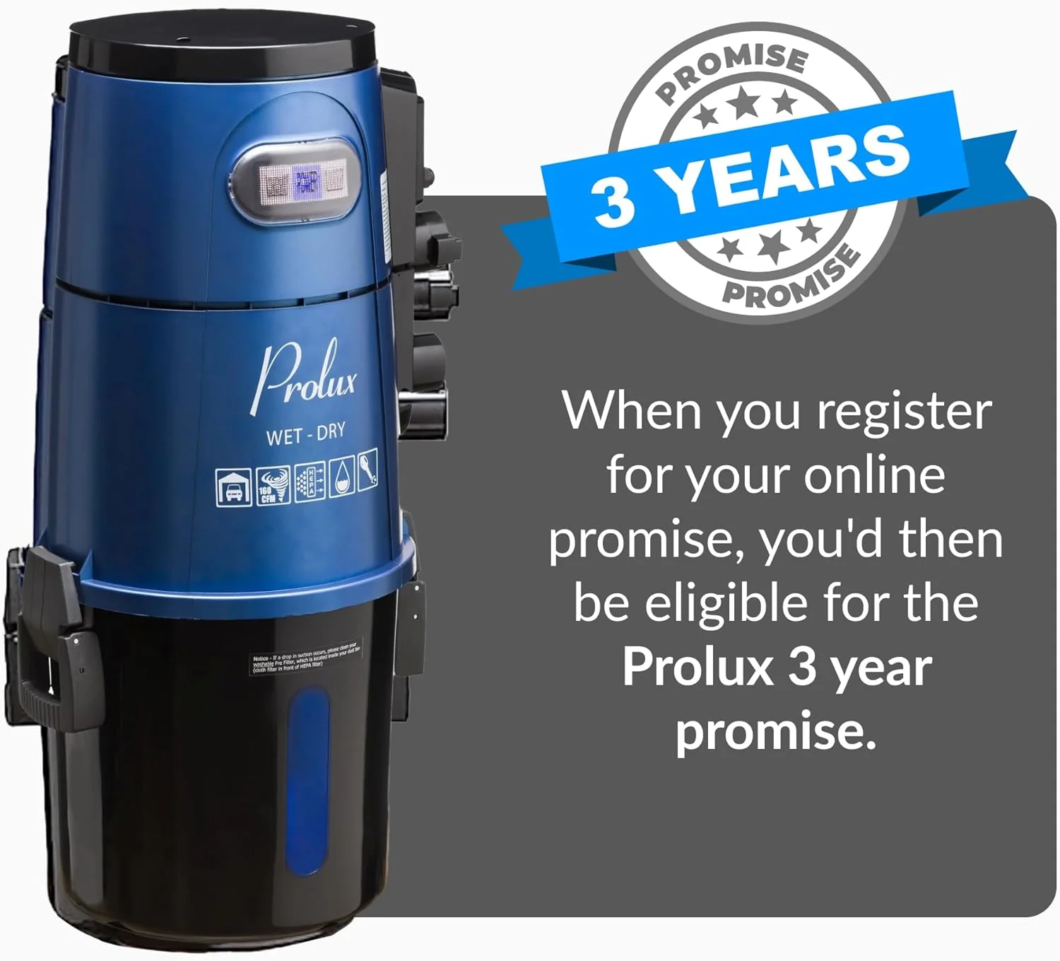 Blue Prolux Wet/Dry Garage Vacuum, Shampooer, Blower and Detailer - Image 9