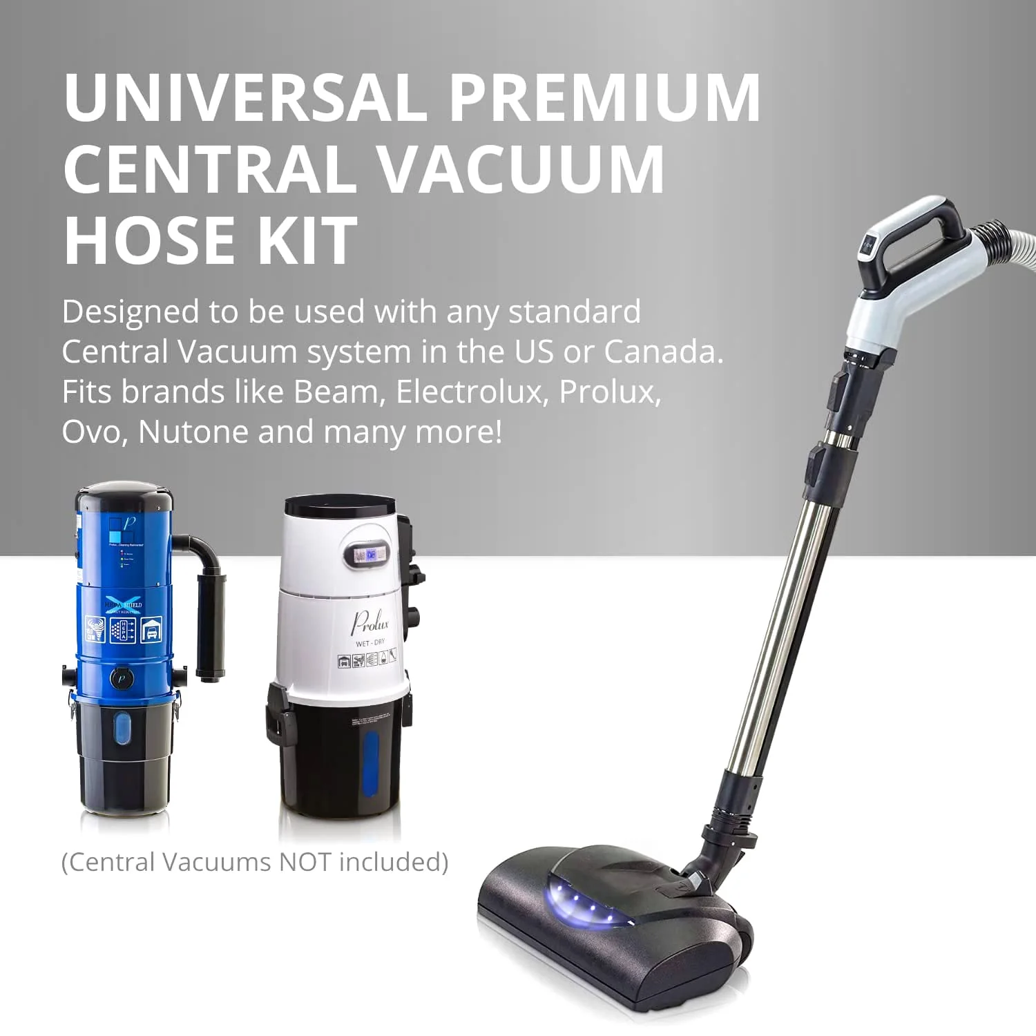 Premium Prolux 35 ft Universal Central Vacuum Hose Kit With North American Power Nozzle - Image 8