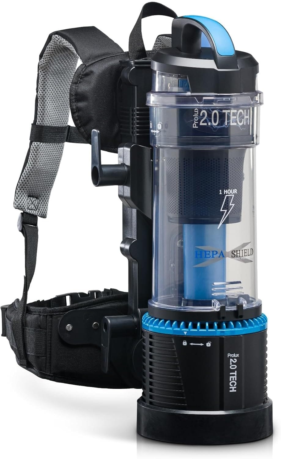 Demo 1 Hour Prolux 2.0 Cordless Bagless Upright Backpack Vacuum with Lithium Ion Batteries - Image 6