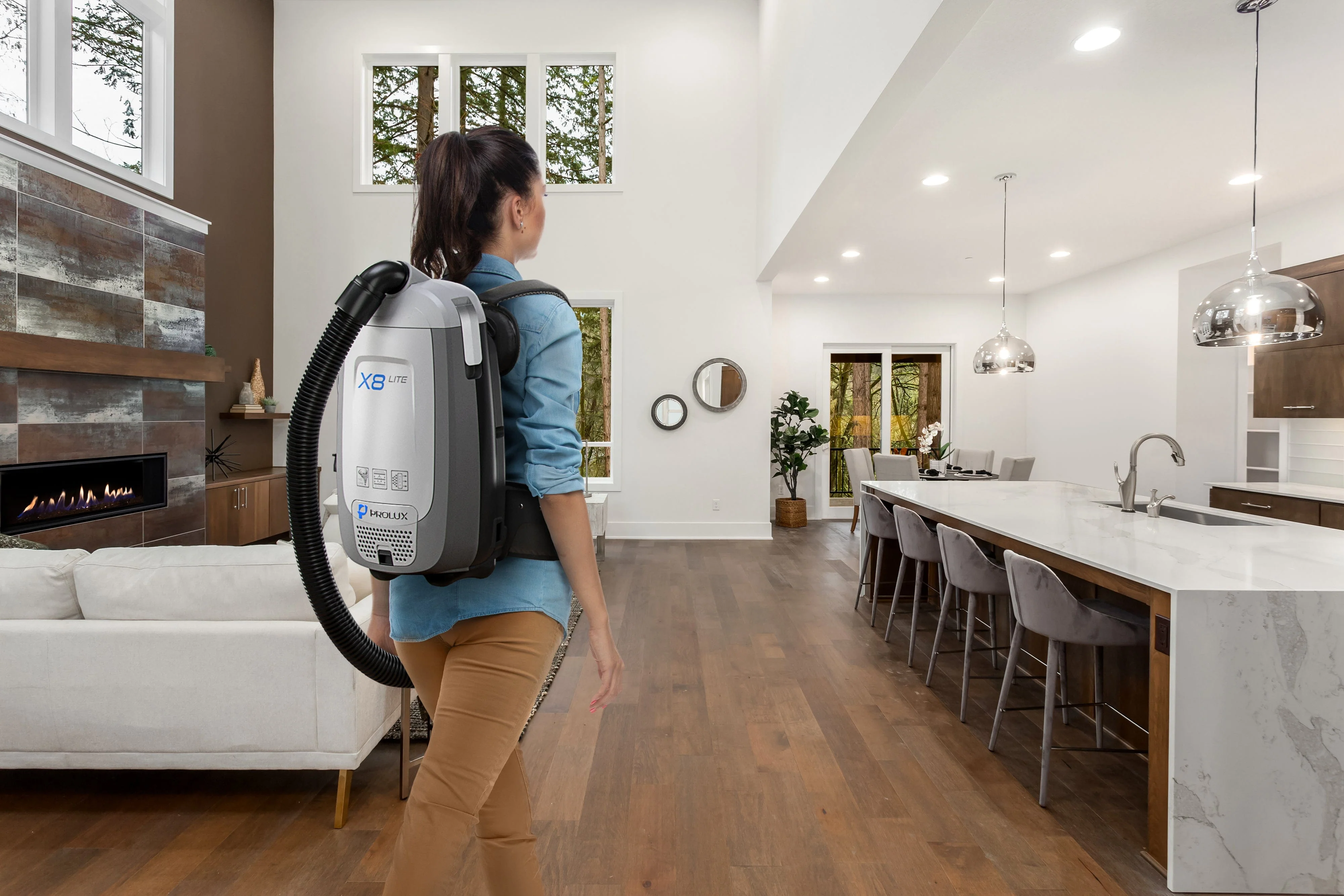 DEMO Prolux X8 Elite Backpack Vacuum Canister w/ Prolux Electric Powerhead Kit - Image 8
