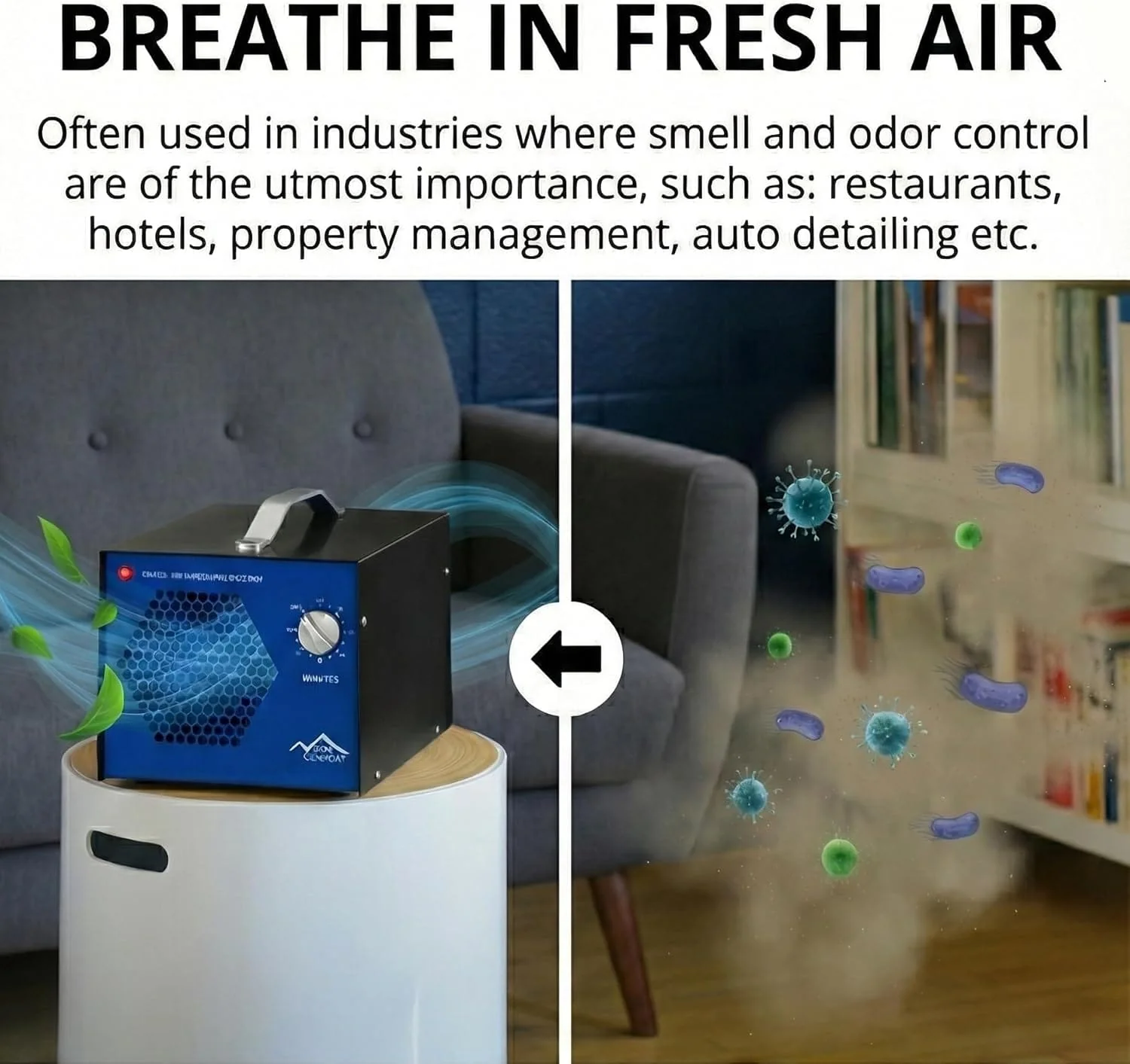 New Comfort Large Odor Eliminating Blue Commercial Ozone Generator by Prolux - Image 3