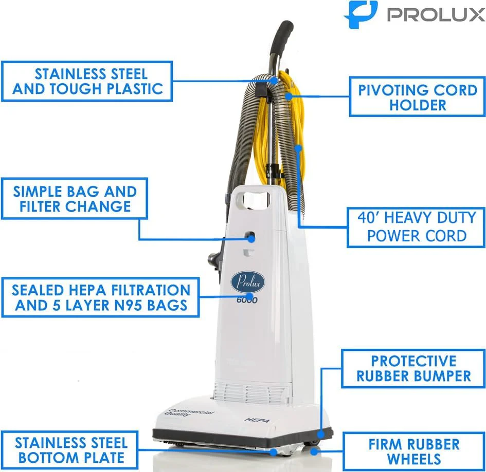 Prolux 6000 Commercial Upright Vacuum With On Board Tools - Image 4