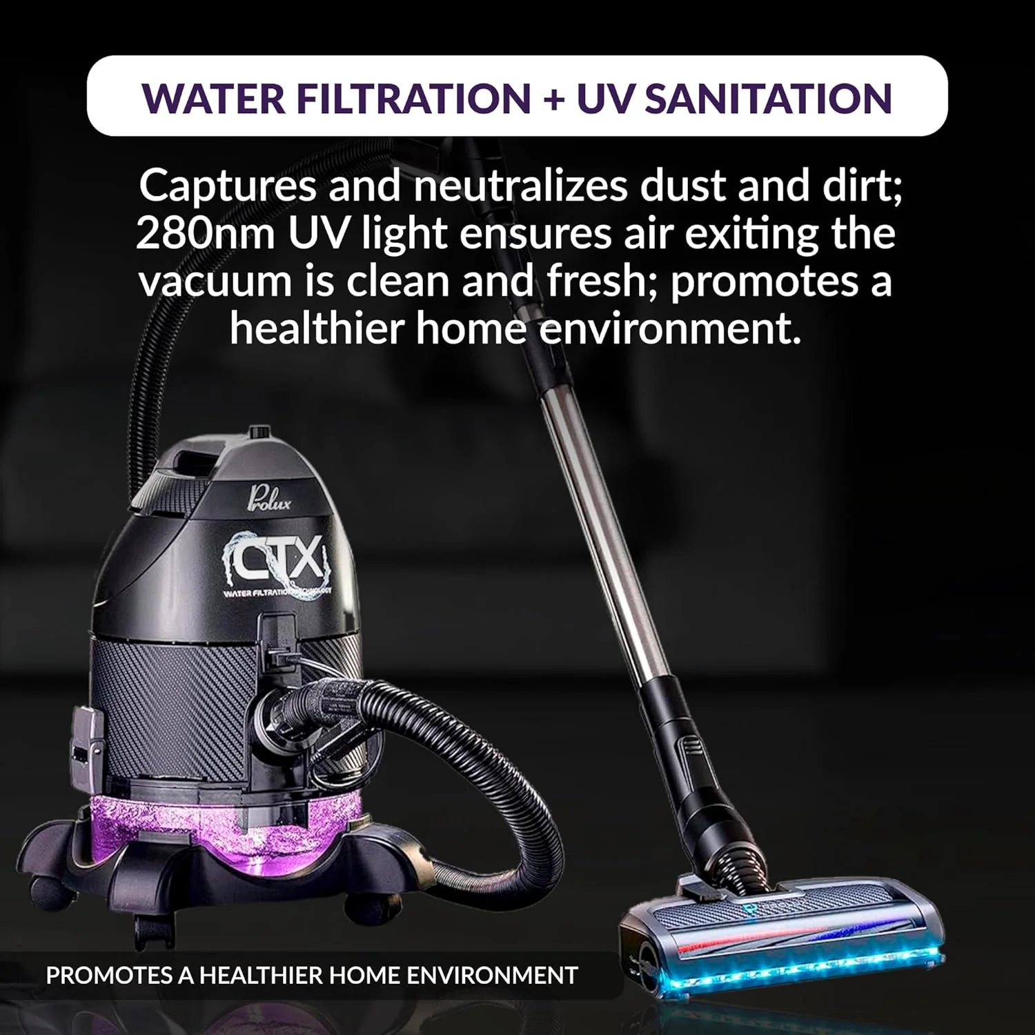 Prolux CTX PET Water Filtration Bagless Canister Vacuum Cleaner - Image 5