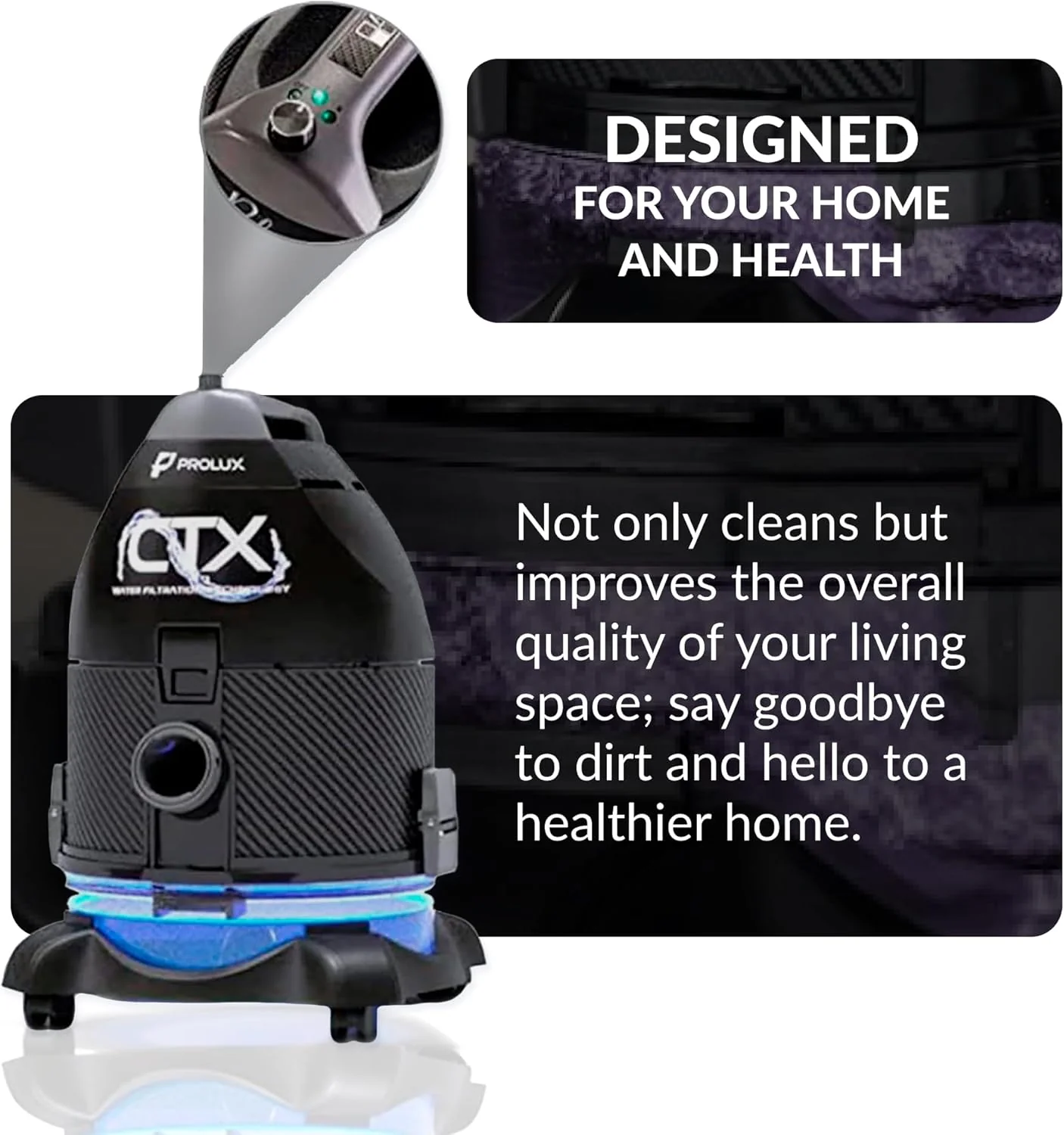 Prolux CTX PET Water Filtration Bagless Canister Vacuum Cleaner - Image 7