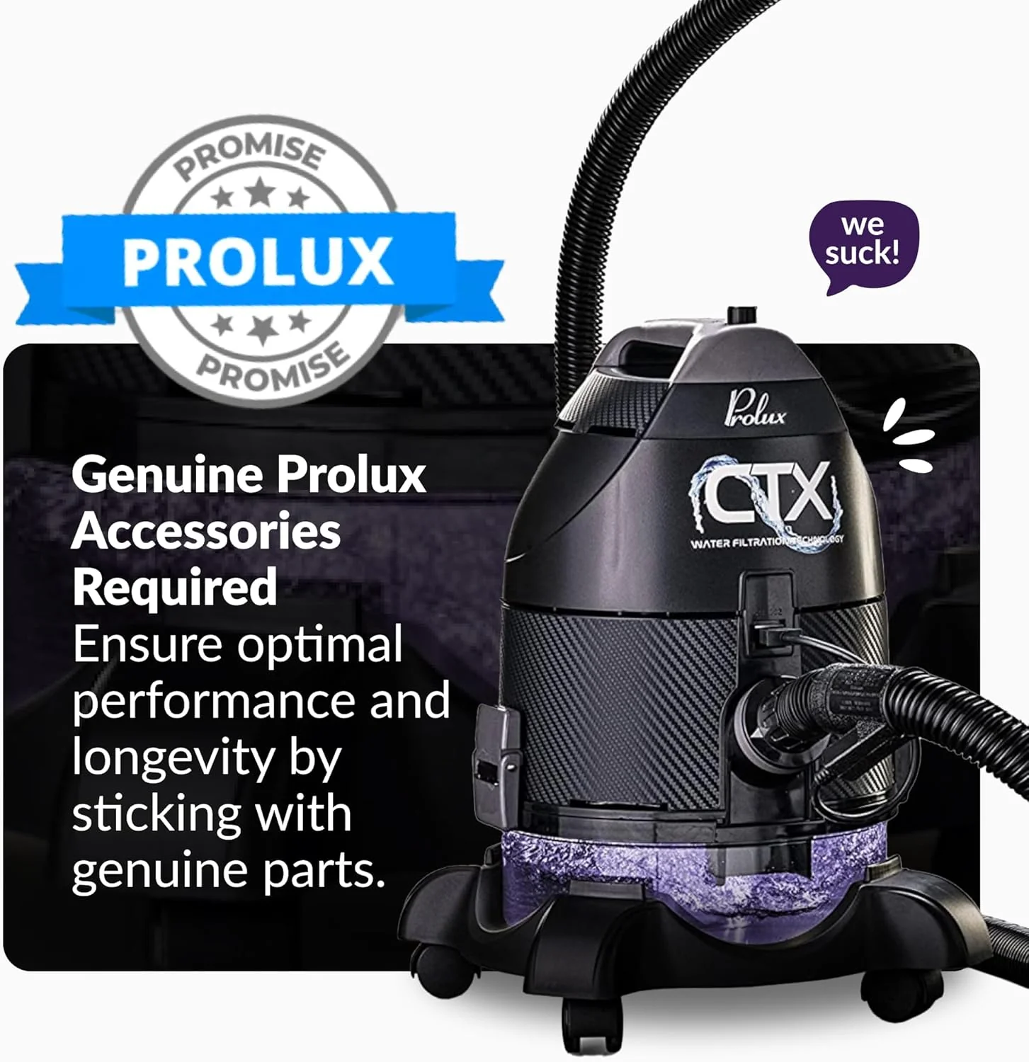 Prolux CTX PET Water Filtration Bagless Canister Vacuum Cleaner - Image 8