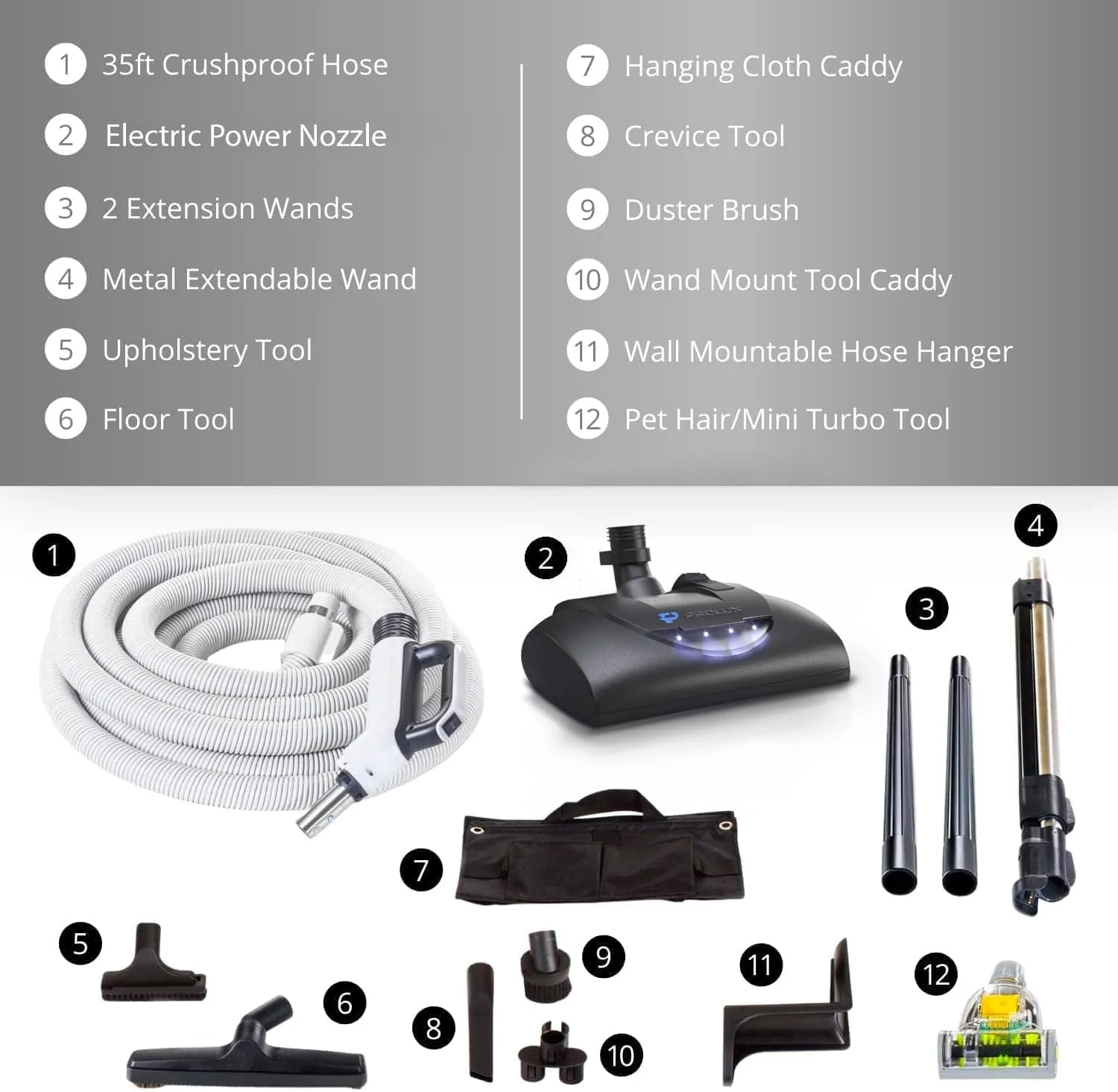 Prolux CV12000 Central Vacuum Unit System with Prolux Electric Hose Power Nozzle Kit and 10 Year Warranty - Image 4