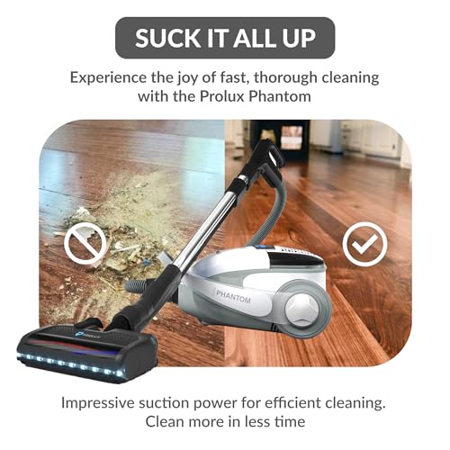 Prolux Phantom Bagged Canister Deep Cleaning PET Vacuum with Powerhead for Home - Image 6