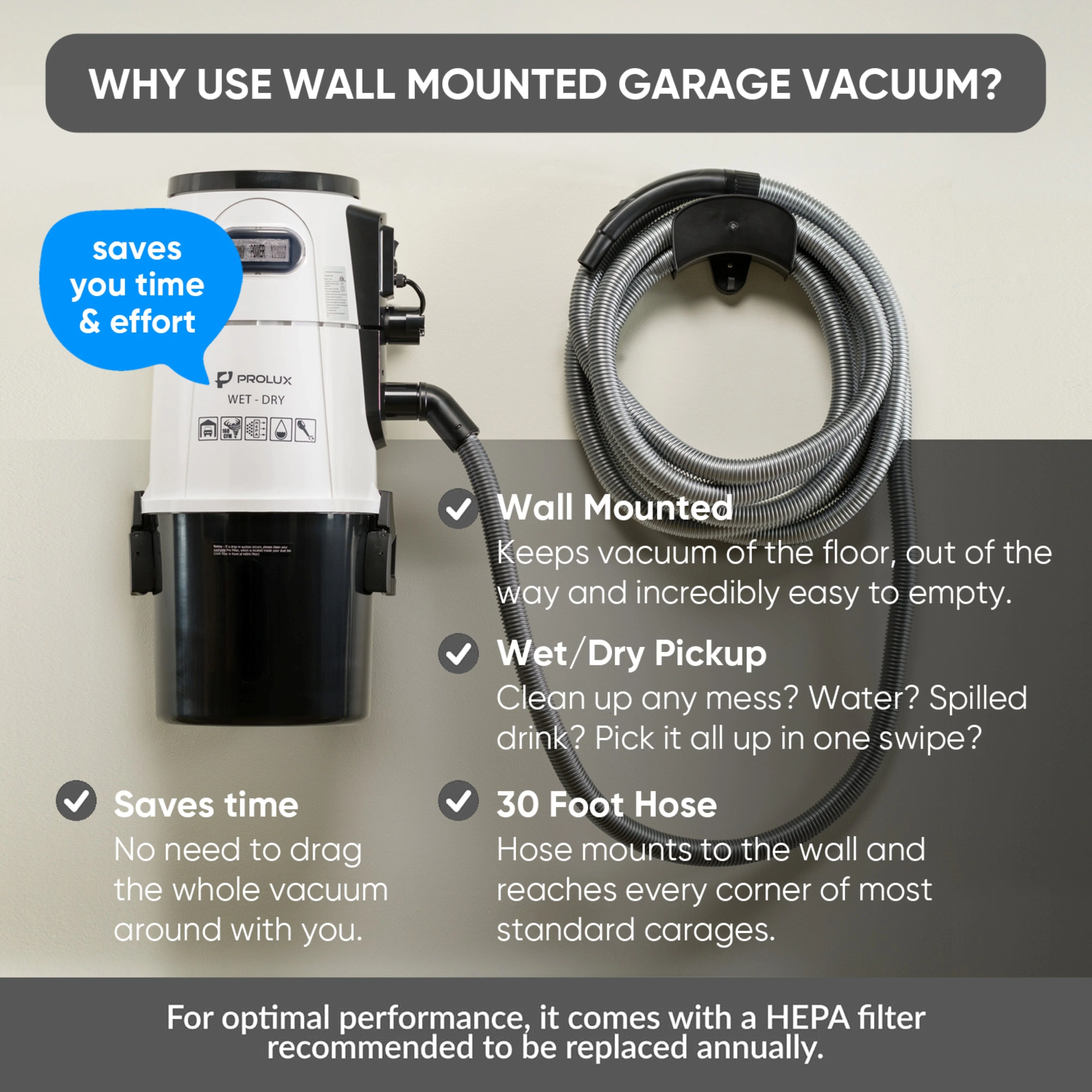 Prolux Wet/Dry Garage Vacuum, Shampooer, Blower and Detailer - Image 5
