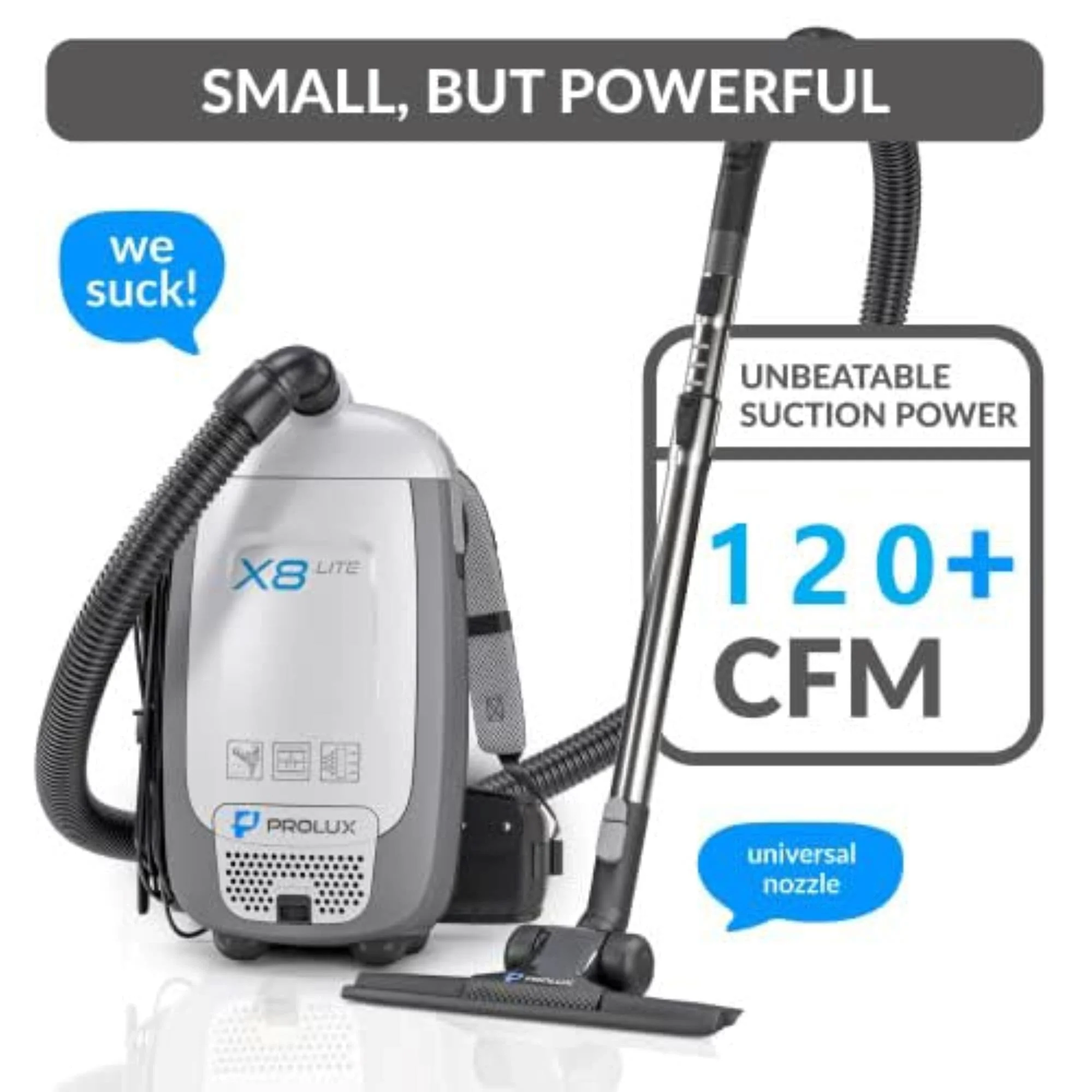 Prolux X8 Lite Backpack Vacuum w/ Premium Tool Kit for Light Commercial Use - Image 4