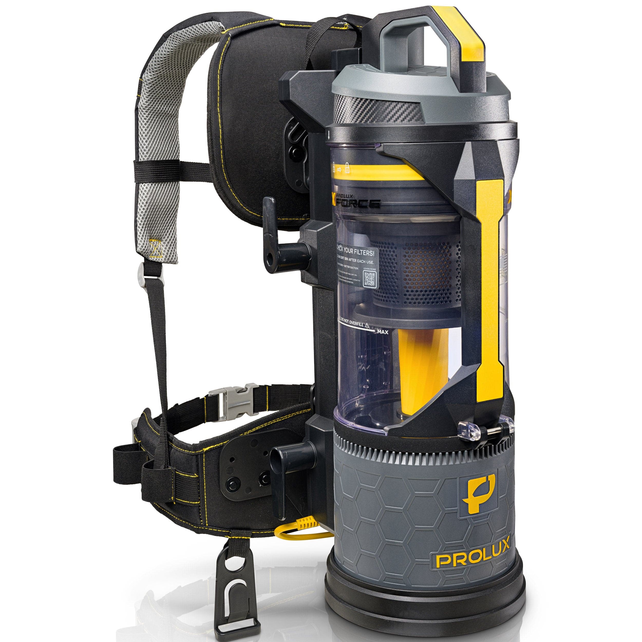 Prolux XForce Pro Commercial Bagless Backpack Vacuum with Electric Power Nozzle - Image 10