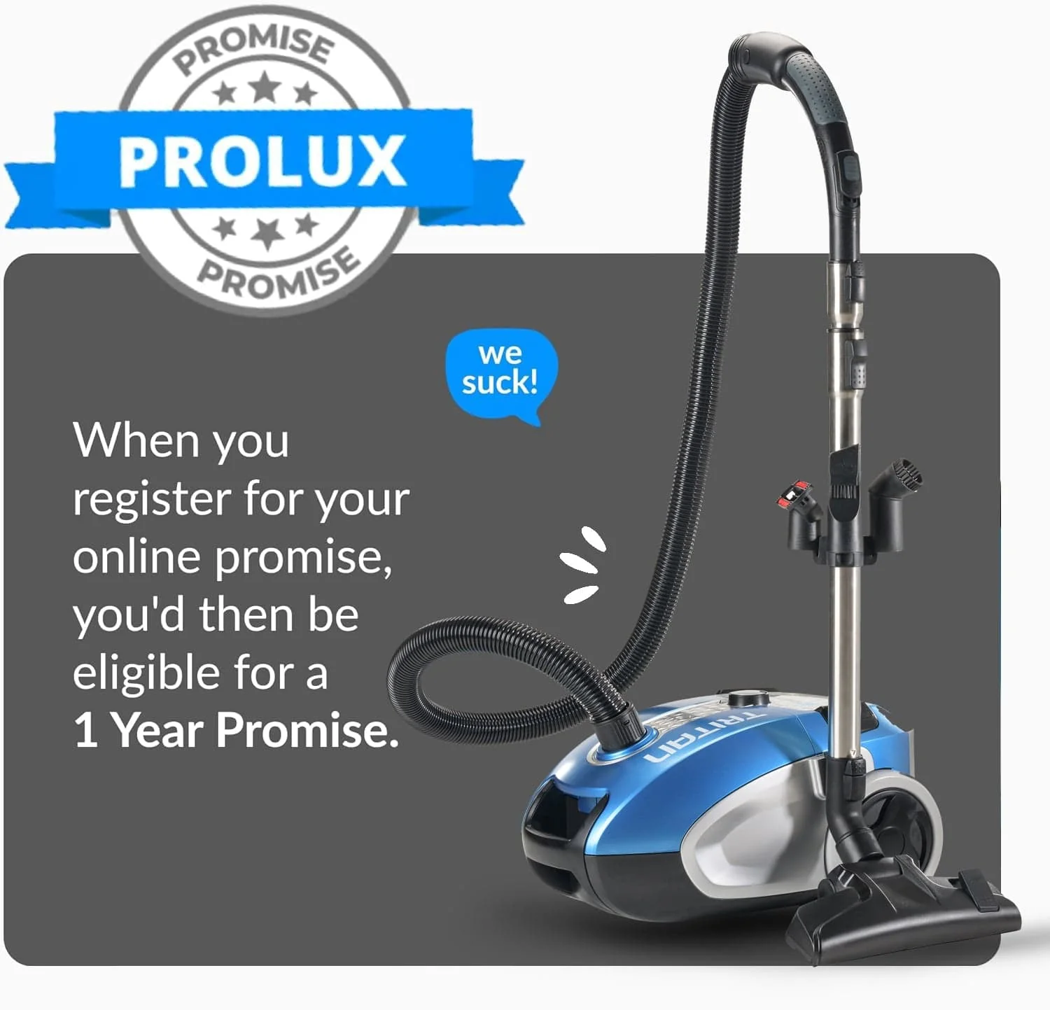 Prolux Tritan Canister Vacuum with Sealed HEPA Filtration and 12 Amp Motor - Image 8